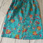 Adrianna Papell Vintage Bright Floral 100% Silk Top & Skirt Suit Set Size 12 Photo 12