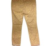 Loft NEW Ann Taylor  Yellow Tan Animal Print Straight Leg Cuffed Cropped Jeans 6P Photo 5