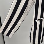 Umgee  Black White Striped single button Blazer L casual costume contemporary Photo 6