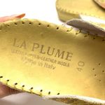 La Plume Italian Leather Pastel Floral Yellow Slip on Sandal Size 40/9 Photo 10