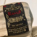 RaRe women's size 30 dirt distressed skull emblem stretch DHARLA 5 pocket jeans Tan Photo 7