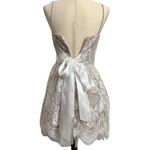 Jessica McClintock  White Lace dress Cocktail Bridal Shower Wedding Prom Size 4 Photo 4