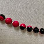 Pink and black beaded vintage necklace Photo 1