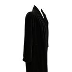 Vintage 80s Black Velvet Collections Overcoat Dress Coat Size Medium Black Photo 4