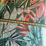 Anne cole  Floral Tropical Oversize V-Neck Top in Green and Black XS Small Photo 5