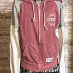 PINK - Victoria's Secret Victoria’s Secret pink sweatshirt size XS tri colored hoodie pink vs top zip up‌ Photo 0
