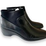Easy Spirit  Pitney Black Leather Ankle Boot Women’s Size 8‎ Smooth Mixed Media Photo 9