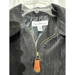 David Brooks Black Corduroy Zip Front Vest Women's Size Medium Utility Pockets Photo 1
