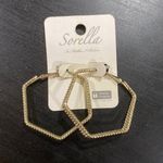 Double Hexagon Hoops Gold Photo 0
