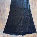 Tadashi Shoji  • black sequin velvet gown draped off shoulder stretch formal Photo 5