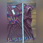 Anthropologie By  Short Sleeve Top Embroidered NWT $98 Medium SOFT Photo 8