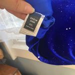 SheIn Royal Blue One-Shoulder Sparkly Velour Dress 0XL Photo 2