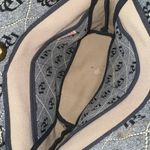 DOONEY & BOURKE Signature Monogram Bucket Purse Handbag Blue Tassels‎ 10x12” J Photo 4