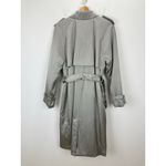 J.Crew Relaxed Trench Coat Satin Crepe Mid Length Silver Gray Insulated US 2 NWT Photo 14