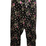 Betsey Johnson Betsy Johnson Intimates Sexy Pajama Pant Set Black and Hot Pink Floral Sz S Photo 2