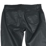 Eileen Fisher Waxed Skinny Jeans Black Coated Organic Cotton Denim Size 4P Photo 5