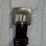 Justin Boots  Leather Belt Womens 30 Brown Silver Concho‎ Button Buckle Top Grain Photo 1