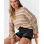 O'Neill O’Neill Lake Shore Striped Knit Sweater Beige Pink Size L Photo 0