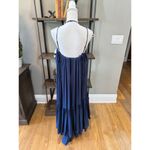 Cinq à Sept CINQ A SEPT Soleil Ruffle Trapeze Hi Low Midi Dress Navy Womens Size 4 Photo 9