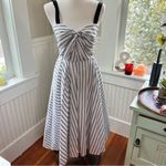 Jason Wu Black and White Striped Midi Dress Size 4 Preppy Yacht Wife Summer Photo 10