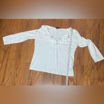 CHAPS -White Ruffled Long Sleeve Top Size XL Photo 4