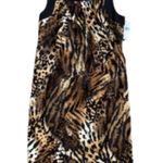 AB Studio Women’s Animal Print U-Neck MIdi Dress Size 6 NWT Photo 0