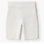 Rag and Bone "Sunny" bright white ribbed knit biker shorts Photo 2