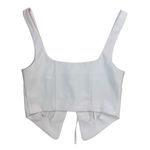 Urban Outfitters  Silence + Noise Reina Lace-up Top Medium White Y2K Grunge Photo 3