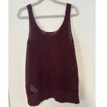 Madewell NWT Linen Sweater Tank In Mulberry Wine Size XL Photo 6