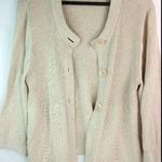 Studio Works  XL Creme Cardigan Sweater Plus Photo 0