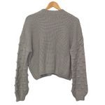 Miss Sparkling Women's Gray Knit Sweater Large Mock Neck Long Sleeve Photo 1