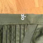 Alo Yoga ALO‎ Yoga Moto Leggings Olive Green Ribbed Panels High Waist Athletic Womens Photo 3