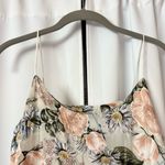 New Summer Floral Print Satin Barbie Sleeveless Midi Dress Size Medium Multi Photo 5