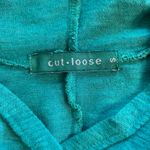 Cut Loose Boho Hoodie Top Women's S Sharkbite Hem Cotton Linen USA Lot of 2 Blue Photo 13