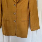 Ann Taylor Vtg Mustard Yellow Silk Blazer Sz 10 Button Front Photo 5