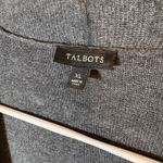 Talbots  Open Front Heather Gray Cotton‎ Rayon Cardigan Sweater Size XL Photo 3