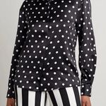 Sergio Hudson Polka Dot Silk Charmeuse Button Photo 2