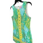 Lilly Pulitzer  Mila Sun Dance Shift Dress 4 Green Yellow Resort Wear Classic Photo 2