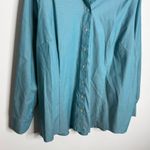 Eddie Bauer Womens Wrinkle Free Slim Fit Button Up Dress Blouse 3X Workwear Blue Photo 6