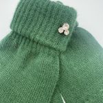 Disney  Parks Womens Tech Gloves Mickey Mouse Head Icon Rhinestone Bling Green Photo 2