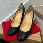 Christian Louboutin NWT Lady Gena 85 Patent Leather Pumps in Black Photo 1