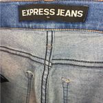EXPRESS Blue Ankle Legging Mid Rise Cropped Jeans with Distressed Details Photo 2