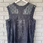Johnny Was Vintage  Vest Crochet Black Boho Eyelet Embroidered Size Small Photo 7