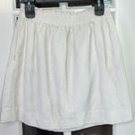 J.Crew Linen Blend Paperbag Stretch Waist Mini Skirt Ivory Size 8 Photo 0
