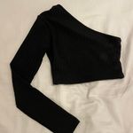 Pretty Little Thing One Shoulder Black Top Photo 0