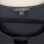 Boston Proper NWT  Black‎ Wrinkle Free Long Sleeve Cut Out Top Size Medium Photo 1