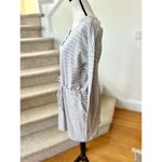 Talbots Haven Well Within Grey & Blue Stripe Cinched Waist T-Shirt Dress Photo 2