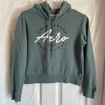 Aeropostale AERO Sz XS Pullover Green Short Hoodie Sweatshirt Spell Out Logo Photo 0