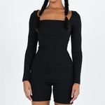 Princess Polly  Black Long-Sleeve Romper Photo 0