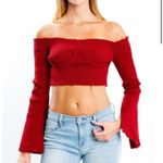 Better Be Red Bell sleeves crop top NEW Photo 0